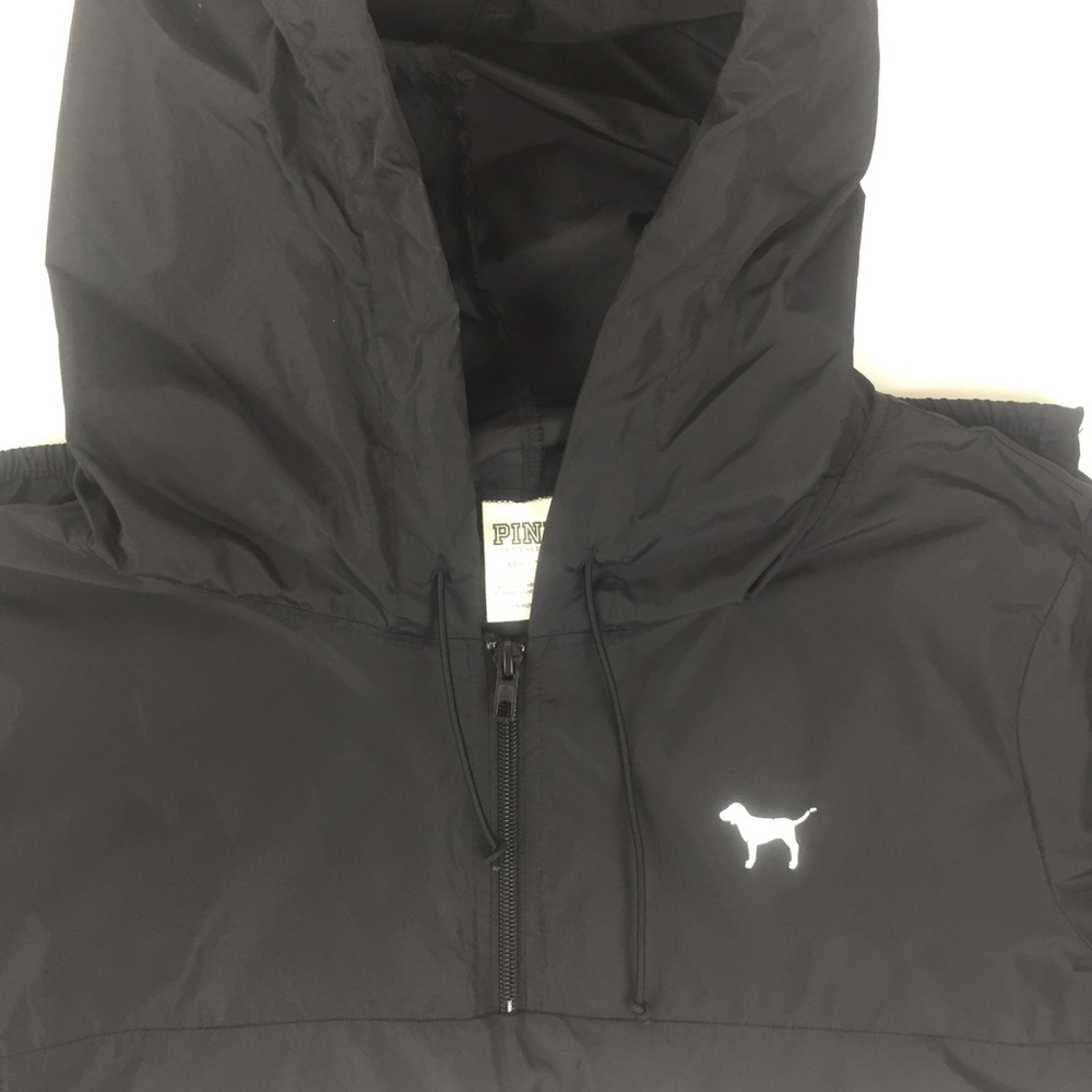 Victorias Secret PINK BLACK Windbreaker Jacket XS